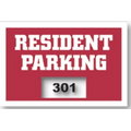 V-T Clear Static Cling Square Cut Parking Sticker (3"x2")